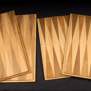 Various blanks ready for application, each with a unique veneer highlight.