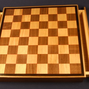 24 inch by 24 inch chess board with drawers